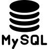 MySQL logo, a relational database technology for structured data in websites