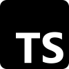 TypeScript logo, used for typed JavaScript in scalable web applications